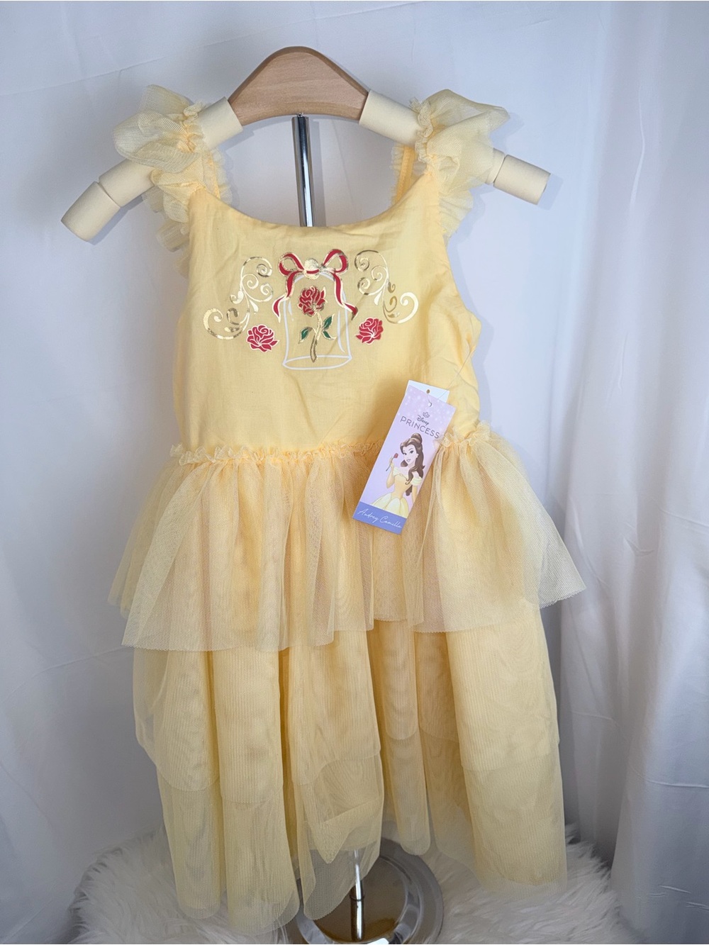 Disney Princess Yellow Tulle Kids Costume Dress 5T